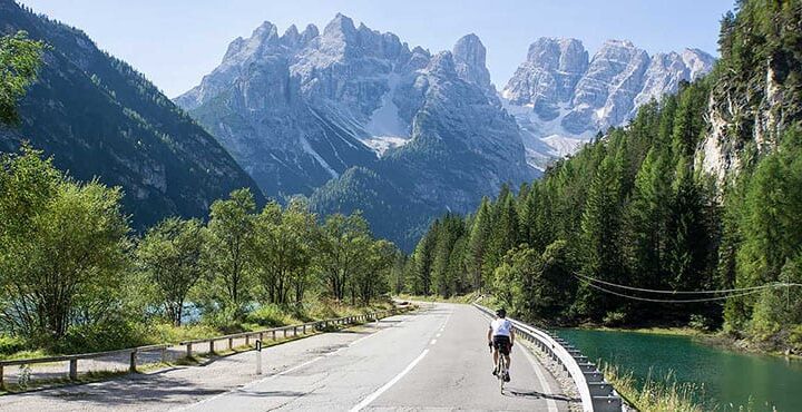 Cortina i Dolomiterna, landsvägscykel